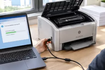 Подключение принтера HP LaserJet 1018 к ноутбуку, установка драйвера на русском