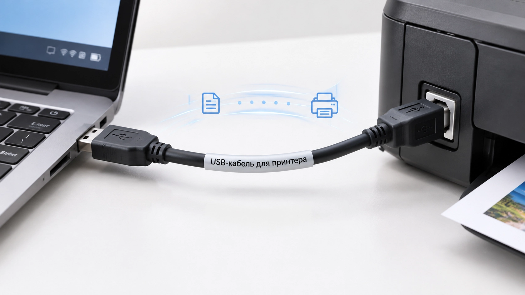 кабель USB для подключения принтера к компьютеру